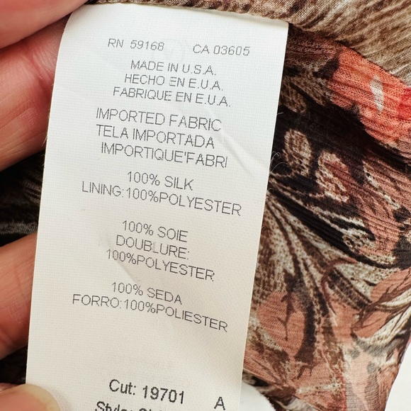 NWOT KarenKane lifestyle 100%silk tank top size 12 - Picture 6 of 8